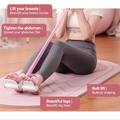 Resistance Bands 6-Tube Yoga Pedal Puller Resistance Band At Home Multifunctional Portable Tension Rope Bands Waist Arm Training